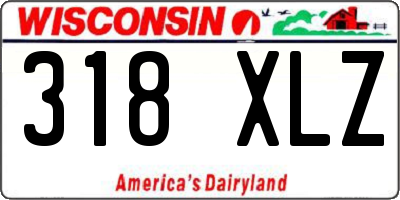 WI license plate 318XLZ