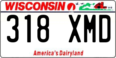 WI license plate 318XMD