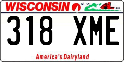 WI license plate 318XME