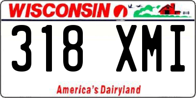 WI license plate 318XMI