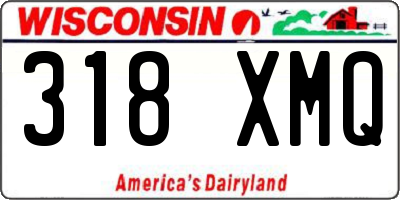 WI license plate 318XMQ