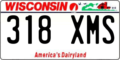 WI license plate 318XMS