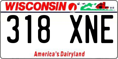 WI license plate 318XNE