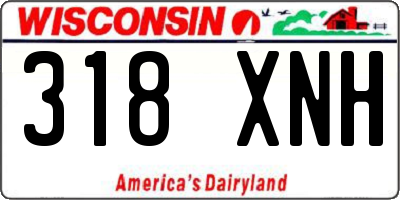 WI license plate 318XNH