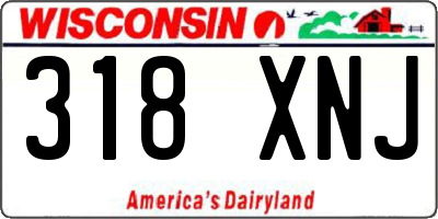 WI license plate 318XNJ