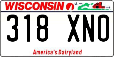 WI license plate 318XNO