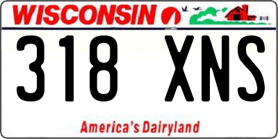 WI license plate 318XNS