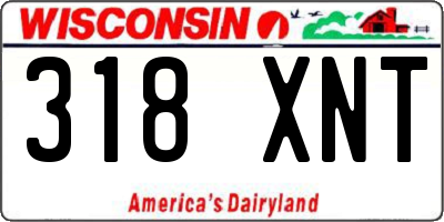 WI license plate 318XNT