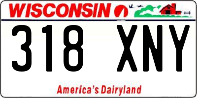 WI license plate 318XNY