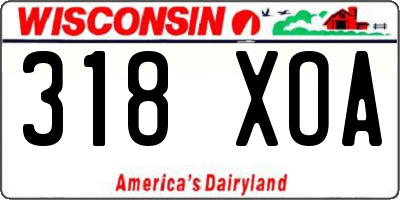 WI license plate 318XOA
