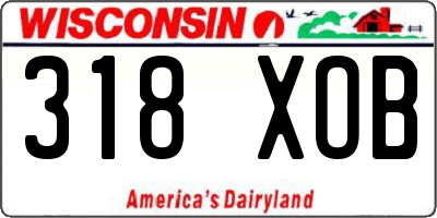 WI license plate 318XOB