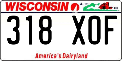 WI license plate 318XOF
