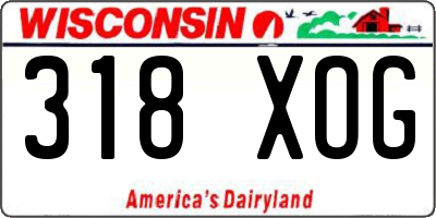 WI license plate 318XOG
