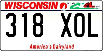 WI license plate 318XOL