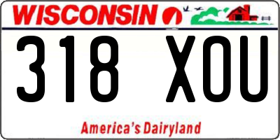 WI license plate 318XOU