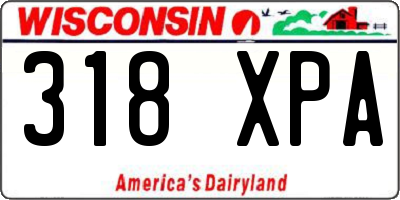 WI license plate 318XPA