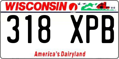 WI license plate 318XPB