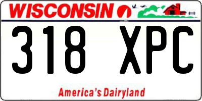 WI license plate 318XPC