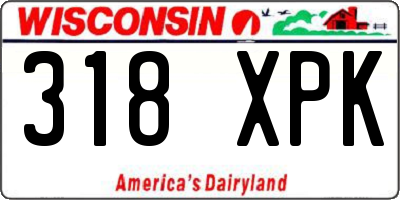 WI license plate 318XPK