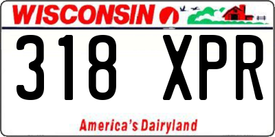 WI license plate 318XPR