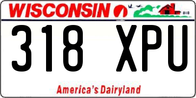 WI license plate 318XPU