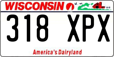 WI license plate 318XPX