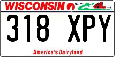 WI license plate 318XPY