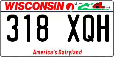 WI license plate 318XQH