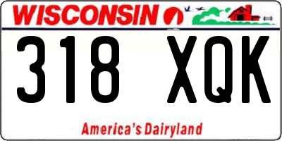 WI license plate 318XQK