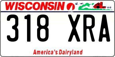 WI license plate 318XRA