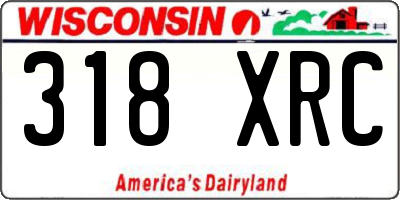WI license plate 318XRC