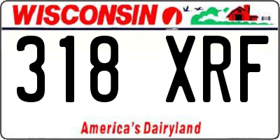 WI license plate 318XRF