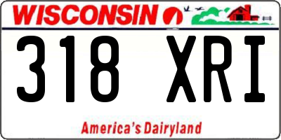 WI license plate 318XRI
