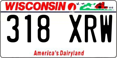 WI license plate 318XRW
