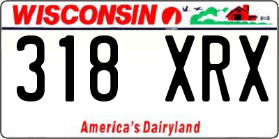 WI license plate 318XRX