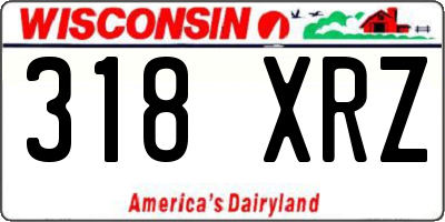 WI license plate 318XRZ