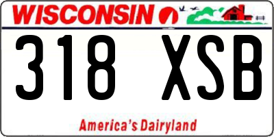 WI license plate 318XSB