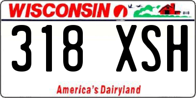 WI license plate 318XSH