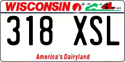 WI license plate 318XSL