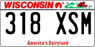 WI license plate 318XSM