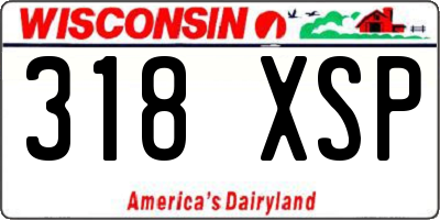 WI license plate 318XSP