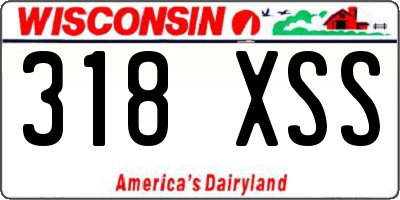 WI license plate 318XSS