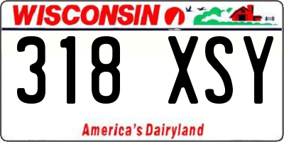 WI license plate 318XSY