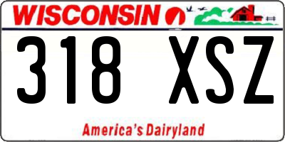 WI license plate 318XSZ