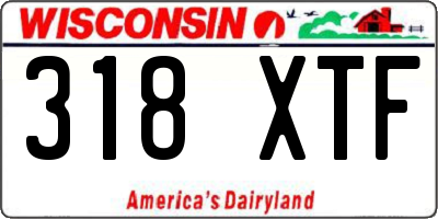 WI license plate 318XTF