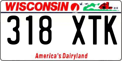 WI license plate 318XTK