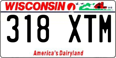WI license plate 318XTM