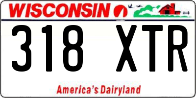WI license plate 318XTR