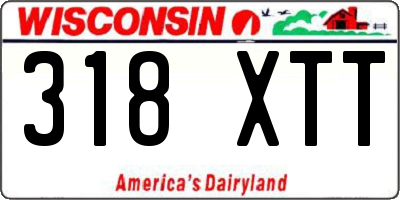 WI license plate 318XTT