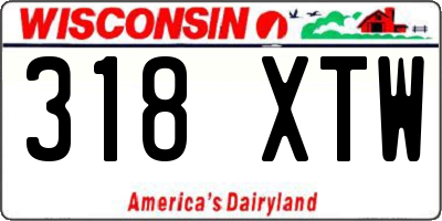 WI license plate 318XTW